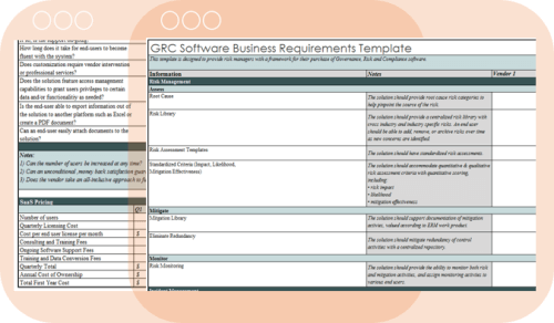 software business requirements document template erm software grc software rfp template for excel software business requirements document template erm software grc software rfp template for excel