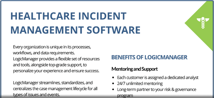 Healthcare Incident Management Datasheet