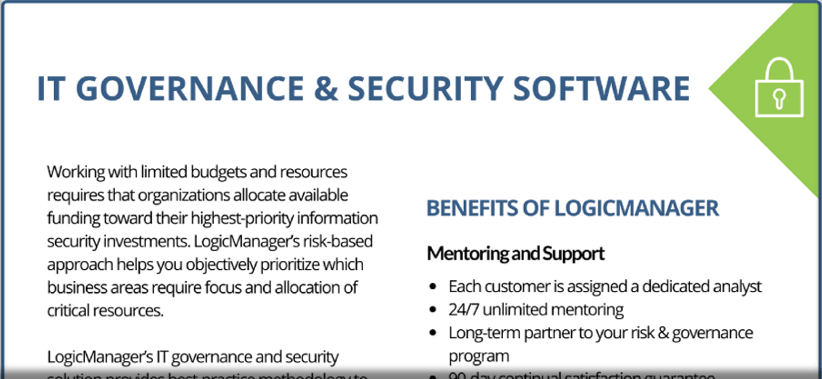 IT-Governance-and-Security-Solution-Datasheet-LogicManager IT Governance and Security Datasheet