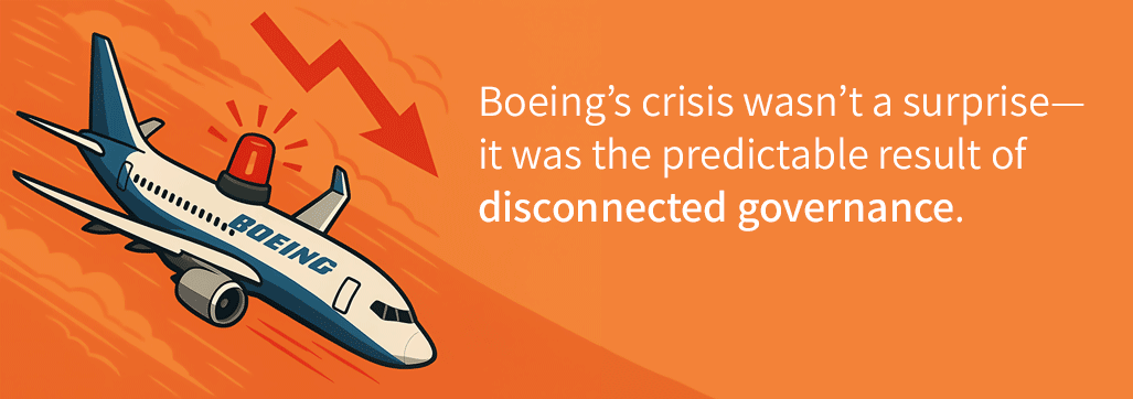Boeing's crisis a result of disconnected governance